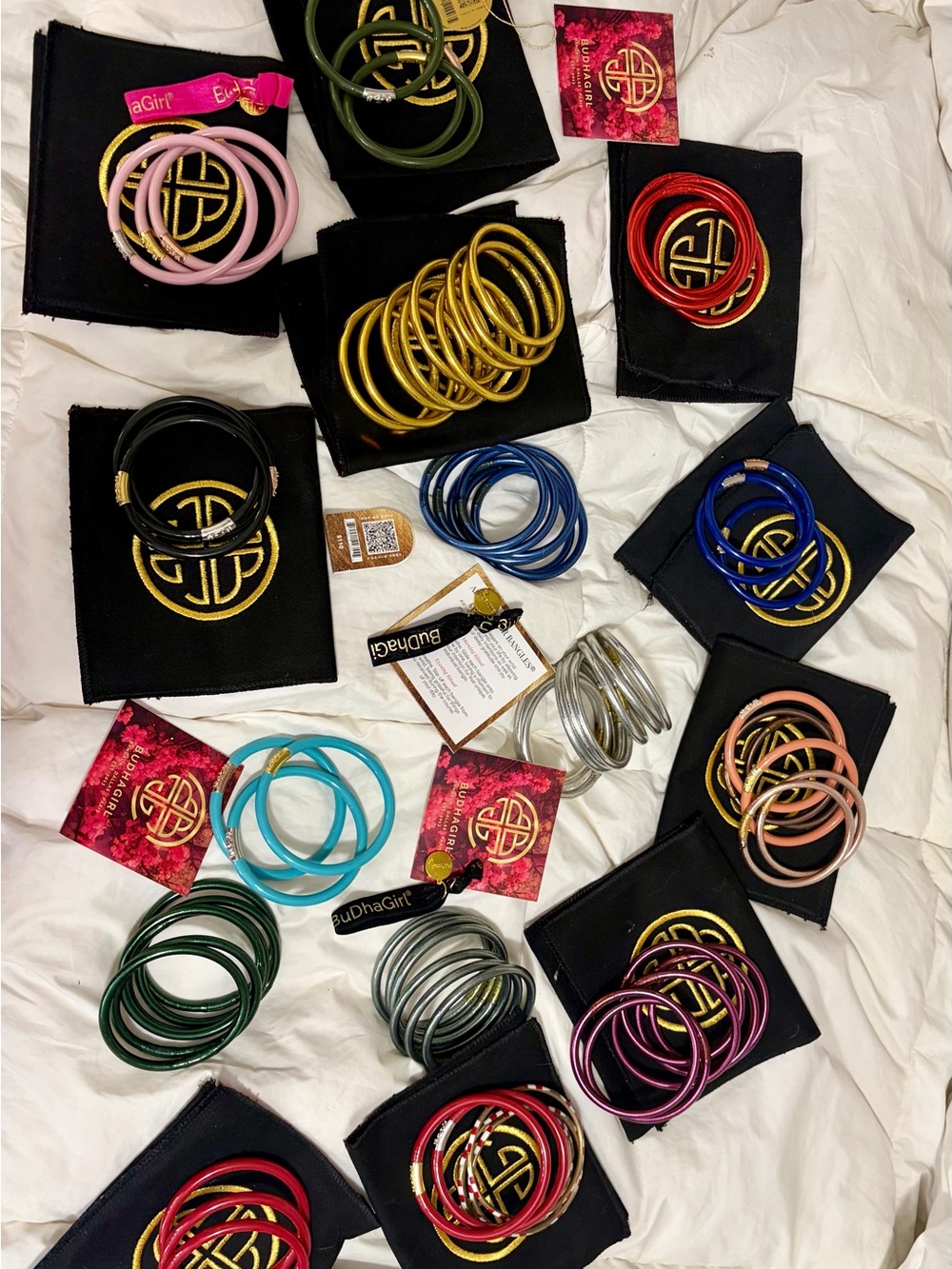 15 Sets of Authentic BuDaGirl Bangle bracelets .